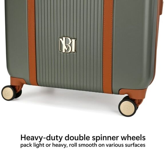 Badgley Mischka Mia 26”Luggage Spinner Vintage Vegan Exp Travel Bag suitcase - Picture 8 of 14